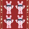 boppin bunny plush 4pcs